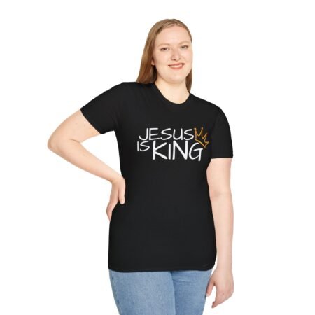 Jesus Is King T-Shirt — Faith Graphic Tee with Crown Accent