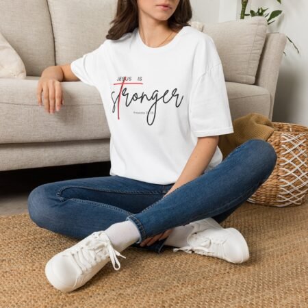 Jesus Is Stronger T-Shirt — Faith-Based Inspirational Christian Tee